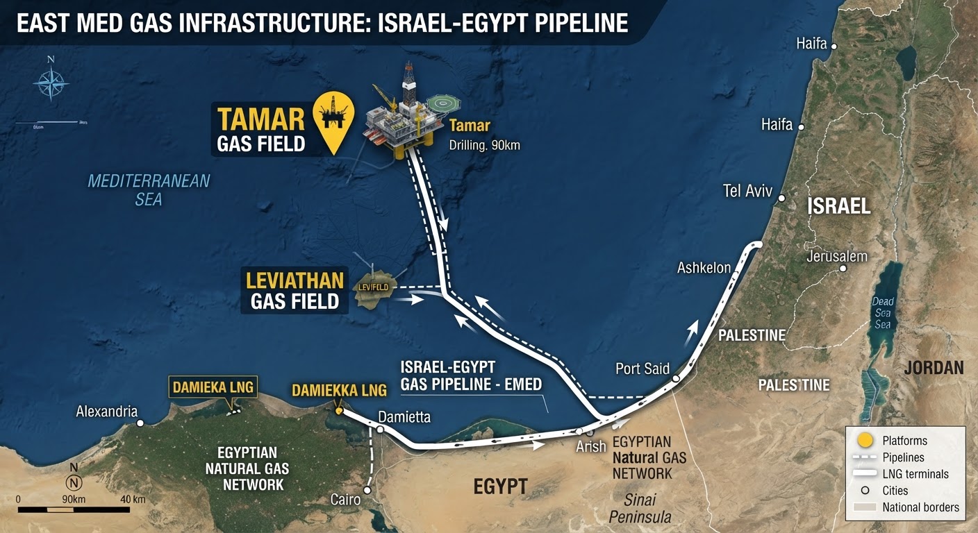 שותפות "תמר" חתמה על מזכר הבנות לייצוא גז טבעי למצרים בהיקף של עד 80 BCM