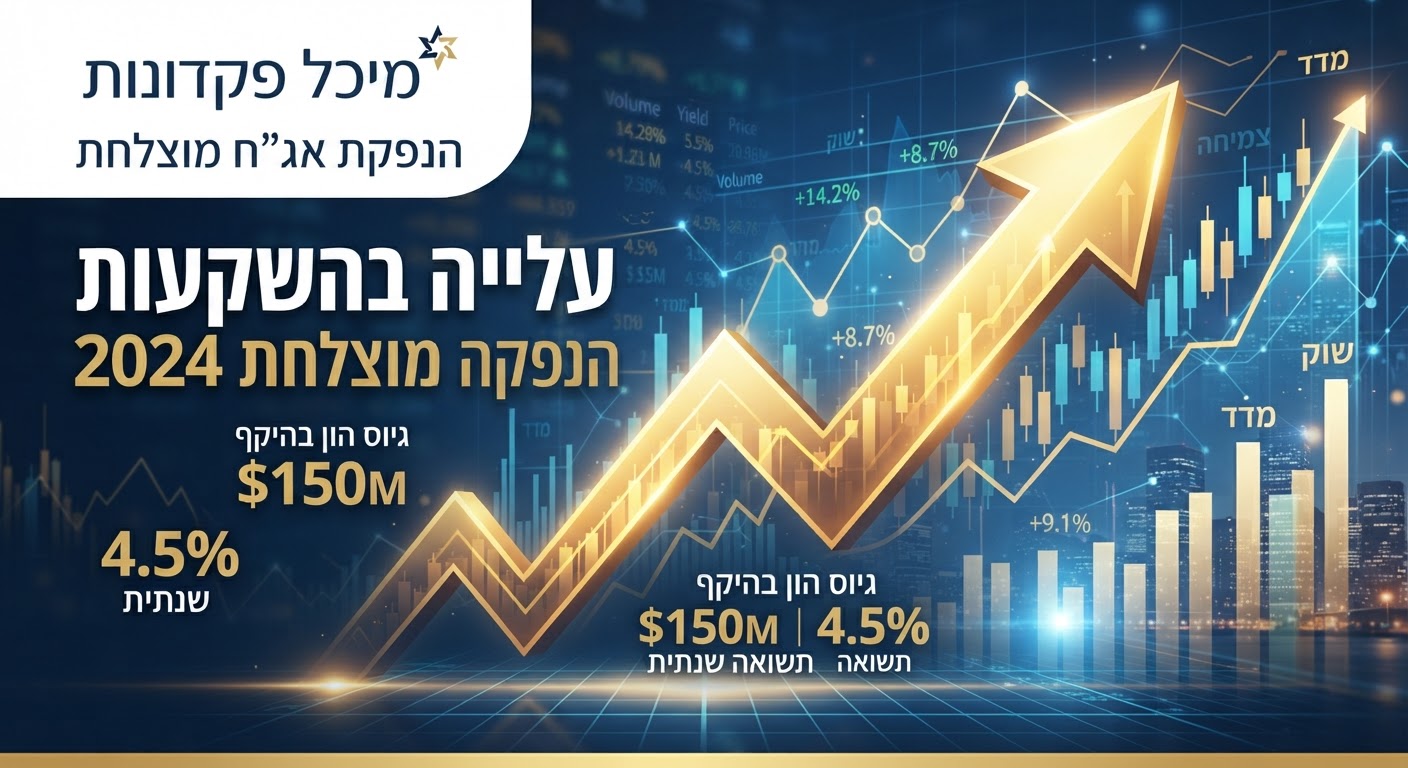 מיכל פקדונות מגייסת 600 מיליון שקל באג"ח סדרה ג'