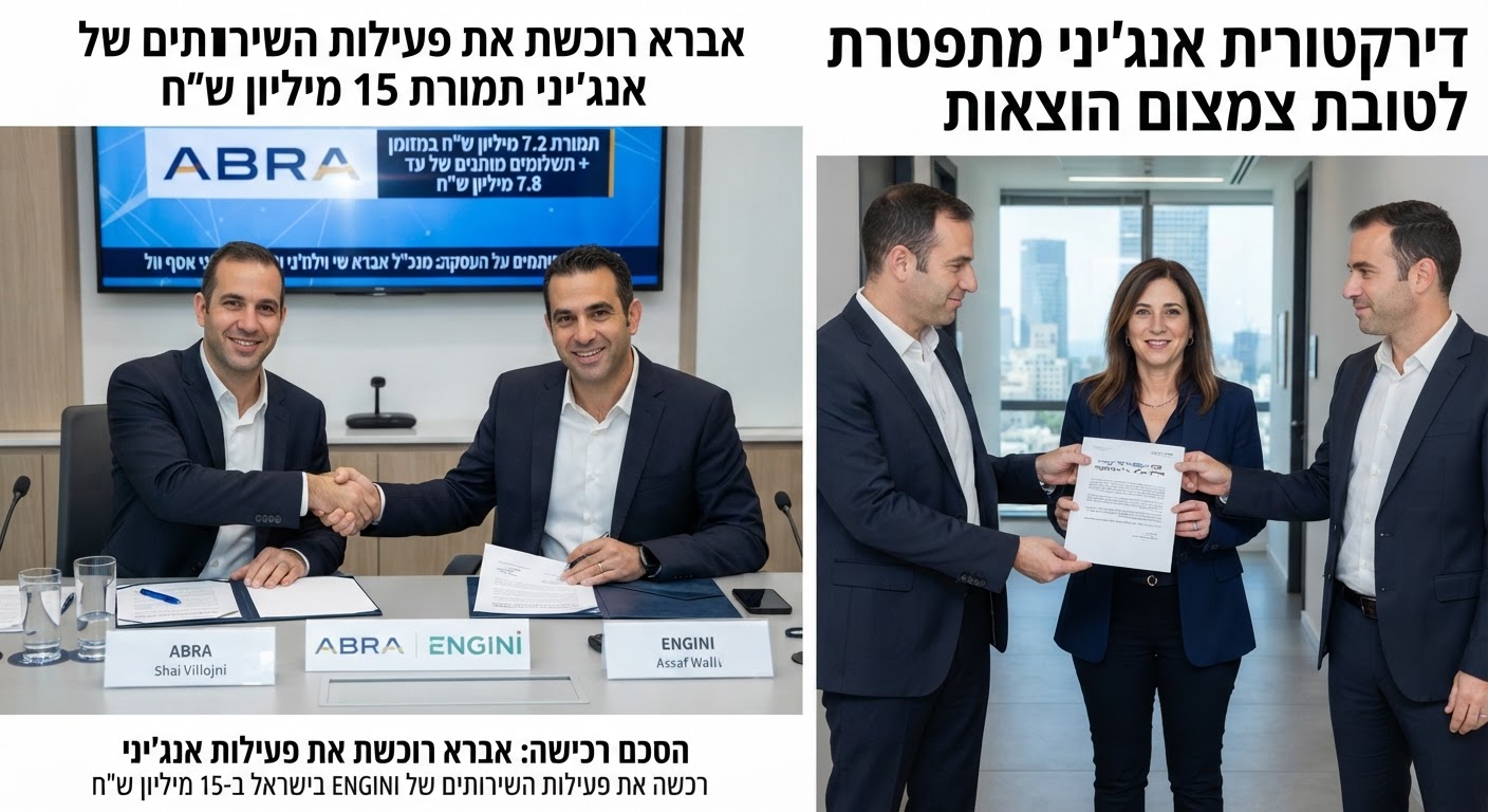אנג'יני מוכרת פעילות לאברא בעסקה של עד 15 מיליון שקל; במקביל: קיצוצים באנרג'ין והבעת אמון באקונרג'י